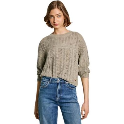 PL702159 Pepe Jeans Sweter damski Isadora, Zielony (sprany zielony), XS PL702159 Pepe Jeans Sweter damski Isadora, Zielony (sprany zielony), XS