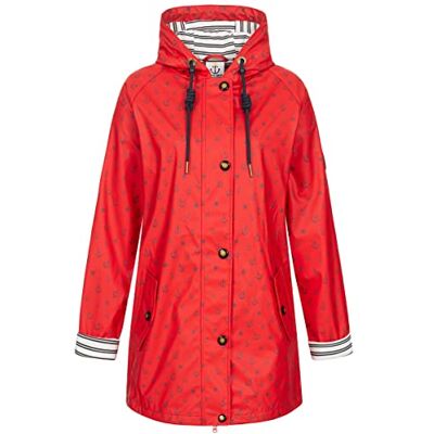 191152 Ankerglut Damska kurtka przeciwdeszczowa Friesennerz Regenmantel Regenjacke Mit Kapuze Wasserdicht Wetterfest Windbreaker Übergangsjacke #Ankerglutzauber kurtka przeciwdeszczowa, Czerwony, 68 191152 Ankerglut Damska kurtka przeciwdeszczowa Friesennerz Regenmantel Regenjacke Mit Kapuze Wasserdicht Wetterfest Windbreaker Übergangsjacke #Ankerglutzauber kurtka przeciwdeszczowa, Czerwony, 68