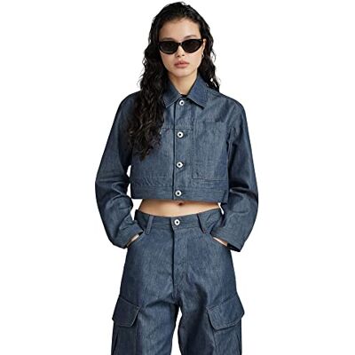D22953-D303-001 G-STAR RAW Damska kurtka cropped Jacket, niebieska (raw Denim D303-001), XL, niebieski (Raw Denim D303-001), XL D22953-D303-001 G-STAR RAW Damska kurtka cropped Jacket, niebieska (raw Denim D303-001), XL, niebieski (Raw Denim D303-001), XL
