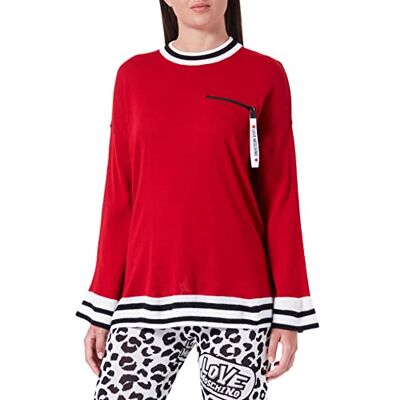 W S E12 10 X 0046 Love Moschino Damski sweter z wełny mieszanej, czerwony, 38 W S E12 10 X 0046 Love Moschino Damski sweter z wełny mieszanej, czerwony, 38