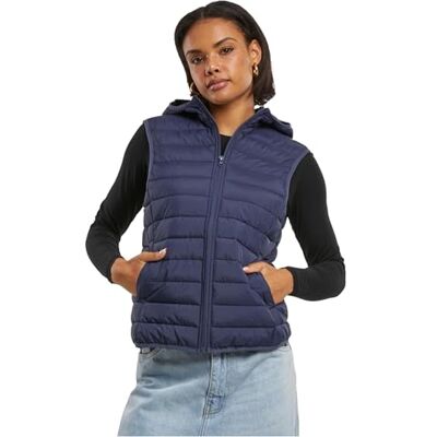 TB7156 Urban Classics Damska kamizelka Ultra Light Puffer Vest, lekka kamizelka z kapturem, regularny krój, rozmiary XS-5XL, grantowy, M TB7156 Urban Classics Damska kamizelka Ultra Light Puffer Vest, lekka kamizelka z kapturem, regularny krój, rozmiary XS-5XL, grantowy, M