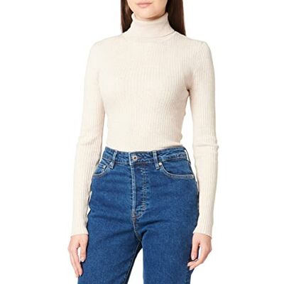 16087751 SELECTED FEMME Women's SLFLYDIA Costa LS Knit Rollneck B Koszulka z długim rękawem, Birch, M, brzoza, M 16087751 SELECTED FEMME Women's SLFLYDIA Costa LS Knit Rollneck B Koszulka z długim rękawem, Birch, M, brzoza, M