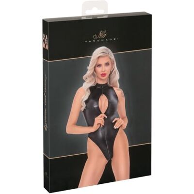 Noir Damska lateksowa skórzana bielizna erotyczna marka Body mit Zip L Noir Damska lateksowa skórzana bielizna erotyczna marka Body mit Zip L