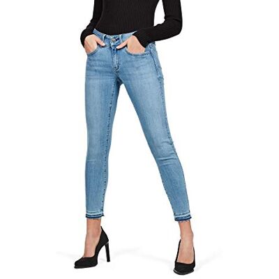 D08616-8968-1243 G-STAR RAW Dżinsy damskie Lynn Mid Waist Skinny Ripped Ankle, niebieski (Lt Aged Destroy 8968-1243), 24W x 34L D08616-8968-1243 G-STAR RAW Dżinsy damskie Lynn Mid Waist Skinny Ripped Ankle, niebieski (Lt Aged Destroy 8968-1243), 24W x 34L