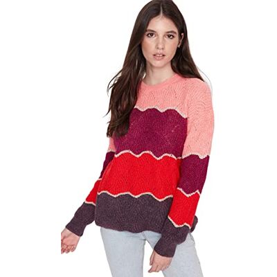 TWOAW23KZ00806 Trendyol Kamizelka swetrowa fioletowa regularna, Fioletowy, S TWOAW23KZ00806 Trendyol Kamizelka swetrowa fioletowa regularna, Fioletowy, S