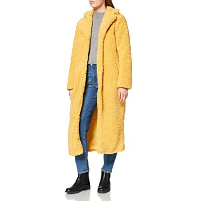 1018-007444 NA-KD Oversized Teddy Płaszcz Pluszowy Damski Płaszcz, Żółty, 34 1018-007444 NA-KD Oversized Teddy Płaszcz Pluszowy Damski Płaszcz, Żółty, 34