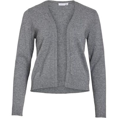 14060800 Vila Damski sweter Viril Short L/S Knit Cardigan-Noos, Średni szary melanż, XL 14060800 Vila Damski sweter Viril Short L/S Knit Cardigan-Noos, Średni szary melanż, XL