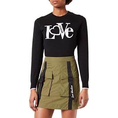 W G F07 80 T 245A Love Moschino Damska spódnica rozkloszowana, zielony, 46 W G F07 80 T 245A Love Moschino Damska spódnica rozkloszowana, zielony, 46