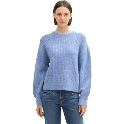 1044101 TOM TAILOR Sweter damski, 36521 Colony Blue Melange, XXL 1044101 TOM TAILOR Sweter damski, 36521 Colony Blue Melange, XXL