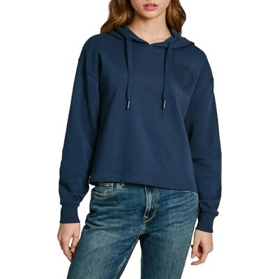 PL581443585M Pepe Jeans Bluza damska Estrid, niebieska, M, Niebieski (Marine Blue), M PL581443585M Pepe Jeans Bluza damska Estrid, niebieska, M, Niebieski (Marine Blue), M