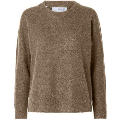16074482_SepiaTint_773866 SELECTED FEMME Damski sweter z dzianiny z długim rękawem, Sepia Tint, XS 16074482_SepiaTint_773866 SELECTED FEMME Damski sweter z dzianiny z długim rękawem, Sepia Tint, XS