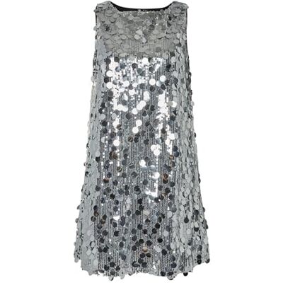 17162914-4926625 PIECES Pcmalou sukienka z cekinami, Silver Colour, S 17162914-4926625 PIECES Pcmalou sukienka z cekinami, Silver Colour, S