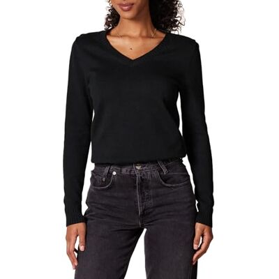 AE18912876-Black-X-Large Amazon Essentials Women's 100% bawełniany sweter z długim rękawem w serek, Czarny, XL AE18912876-Black-X-Large Amazon Essentials Women's 100% bawełniany sweter z długim rękawem w serek, Czarny, XL