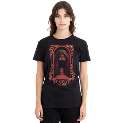UKWT2-01-SRWS10279 Star Wars Damska koszulka Acolyte w stylu art deco, czarna, XXL, Czarny, XXL UKWT2-01-SRWS10279 Star Wars Damska koszulka Acolyte w stylu art deco, czarna, XXL, Czarny, XXL