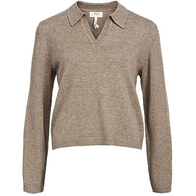 23042241 Object Damska koszulka polo z dzianiny, Fossil/Szczegóły: melanż, L 23042241 Object Damska koszulka polo z dzianiny, Fossil/Szczegóły: melanż, L