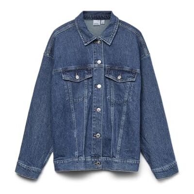 10329868-4753891 VERO MODA Vmtessa Ls Oversize Denim Jacket Ga Noos, niebieski (medium blue denim), S 10329868-4753891 VERO MODA Vmtessa Ls Oversize Denim Jacket Ga Noos, niebieski (medium blue denim), S