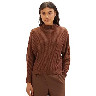1039765 TOM TAILOR Denim Sweter damski, 19714 Palony brązowy (Coffee Brown), S 1039765 TOM TAILOR Denim Sweter damski, 19714 Palony brązowy (Coffee Brown), S