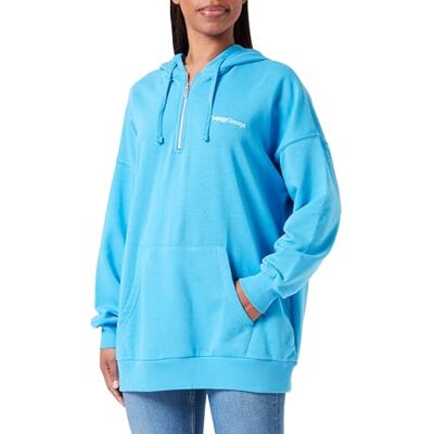 22800017 THEJOGGCONCEPT Damska bluza z kapturem Jcsafine Halfzip, 174435 / Malibu Blue, S 22800017 THEJOGGCONCEPT Damska bluza z kapturem Jcsafine Halfzip, 174435 / Malibu Blue, S