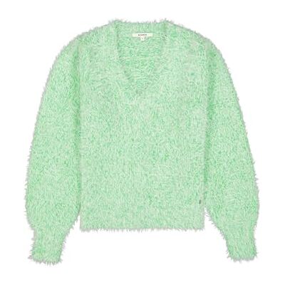 I30044 Garcia Sweter damski, jasnozielony, L I30044 Garcia Sweter damski, jasnozielony, L