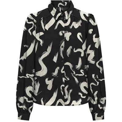15331893 Onlnova Life Elite L/S Emma Shirt AOP, Czarny/Aop:587 Yoko, S 15331893 Onlnova Life Elite L/S Emma Shirt AOP, Czarny/Aop:587 Yoko, S