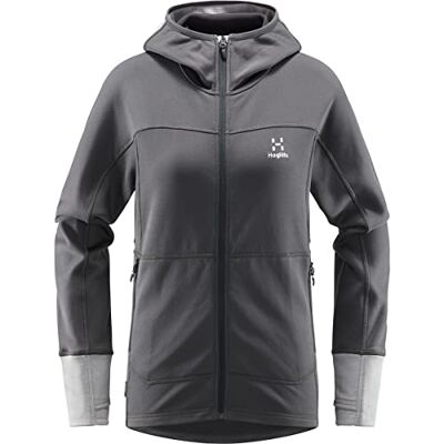605062 Haglöfs Damski polar Betula Hood, Magnes/beton, M 605062 Haglöfs Damski polar Betula Hood, Magnes/beton, M