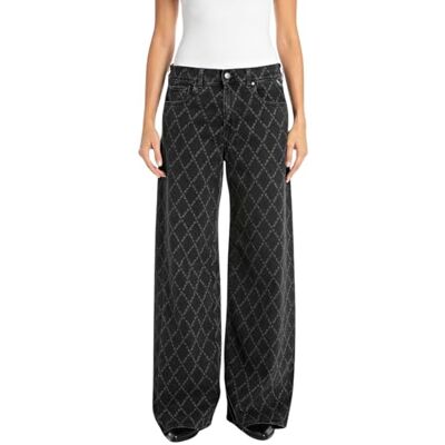 WA525 .000.739783L Replay Dżinsy damskie Wide Leg Amelye, 098 BLACK, 30W / 32L WA525 .000.739783L Replay Dżinsy damskie Wide Leg Amelye, 098 BLACK, 30W / 32L