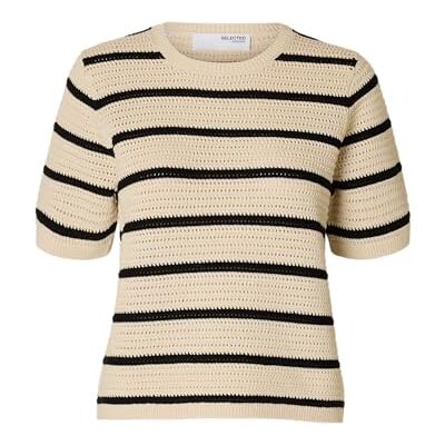 16096201-4655462 SELECTED FEMME Slfvinna Ss Structure Knit O-Neck Noos, brzoza, XS 16096201-4655462 SELECTED FEMME Slfvinna Ss Structure Knit O-Neck Noos, brzoza, XS