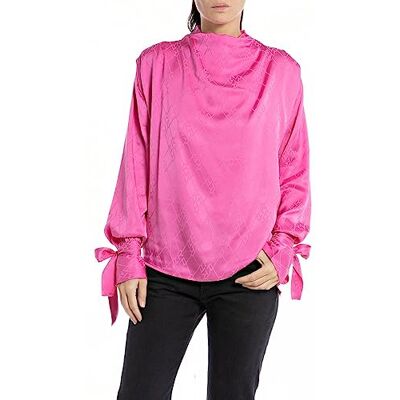 W2111 .000.52646 Replay Bluzka damska Straight Fit, 069 Fuxia, XXS W2111 .000.52646 Replay Bluzka damska Straight Fit, 069 Fuxia, XXS
