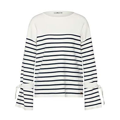 10039-1400 LTB Jeans Damski sweter Zomigi, Wielokolorowy (Off White Black Stripes 1400), M 10039-1400 LTB Jeans Damski sweter Zomigi, Wielokolorowy (Off White Black Stripes 1400), M