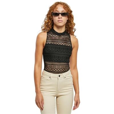 TB6008-00007-0042 Urban Classics Damskie body Crochet Jersey Turtleneck Body dla kobiet, dost?pne w kolorze czarnym, rozmiary XS 5XL, czarny, L TB6008-00007-0042 Urban Classics Damskie body Crochet Jersey Turtleneck Body dla kobiet, dost?pne w kolorze czarnym, rozmiary XS 5XL, czarny, L