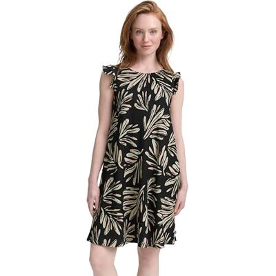 1046709 TOM TAILOR Denim Damska sukienka mini z dżerseju ze wzorem, 37993 Abstract Black Beige Print, M 1046709 TOM TAILOR Denim Damska sukienka mini z dżerseju ze wzorem, 37993 Abstract Black Beige Print, M