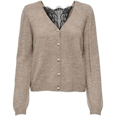15350602-4852394 ONLY Onladele Ls Lace Mix Cc KNT damski kardigan, Fungi, S 15350602-4852394 ONLY Onladele Ls Lace Mix Cc KNT damski kardigan, Fungi, S