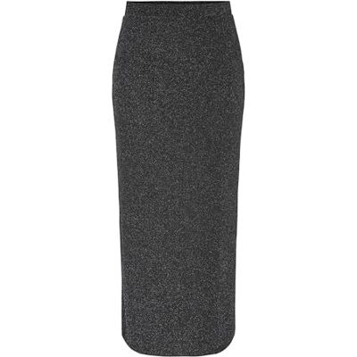 17150610-4523781 PIECES Pclina Hw Ancle Skirt Mm Rock damskie, czarny, XS 17150610-4523781 PIECES Pclina Hw Ancle Skirt Mm Rock damskie, czarny, XS