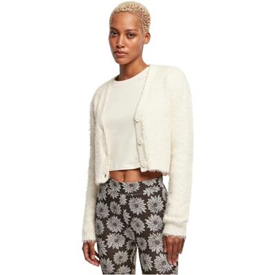 TB5440-02903-0037 Urban Classics Damski kardigan Cropped Feather Cardigan damski czarny Basics, Streetwear, Whitesand, 3XL TB5440-02903-0037 Urban Classics Damski kardigan Cropped Feather Cardigan damski czarny Basics, Streetwear, Whitesand, 3XL