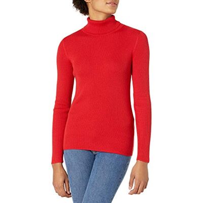 AE-W-FW20-SWT-129-Red-X-Small Amazon Essentials Damski wąski krój, lekki sweter z golfem z długim rękawem, Cherry Red, XS AE-W-FW20-SWT-129-Red-X-Small Amazon Essentials Damski wąski krój, lekki sweter z golfem z długim rękawem, Cherry Red, XS