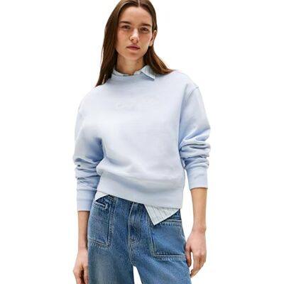 WW0WW45743 Tommy Hilfiger Bluza damska, Niebieski (Breezy Blue), XXL WW0WW45743 Tommy Hilfiger Bluza damska, Niebieski (Breezy Blue), XXL