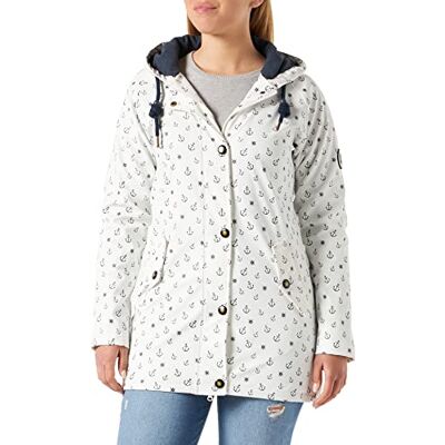 191162 Ankerglut Damska kurtka przeciwdeszczowa Friesennerz Regenmantel Regenjacke Mit Kapuze Gefüttert Wasserdicht Wetterfest Übergangsjacke #Ankerglutwolke kurtka przeciwdeszczowa, biały, 46 191162 Ankerglut Damska kurtka przeciwdeszczowa Friesennerz Regenmantel Regenjacke Mit Kapuze Gefüttert Wasserdicht Wetterfest Übergangsjacke #Ankerglutwolke kurtka przeciwdeszczowa, biały, 46