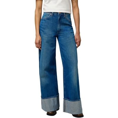 W23T Wrangler Damskie dżinsy Cuffed Trouser, luźny krój, luźne nogawki, Rodeo Ridge, 29W / 32L W23T Wrangler Damskie dżinsy Cuffed Trouser, luźny krój, luźne nogawki, Rodeo Ridge, 29W / 32L