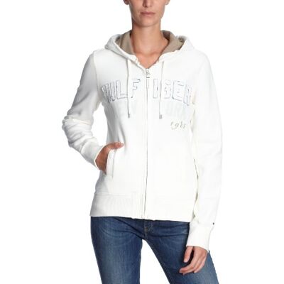 1M87601824 / LAGUNA ZIP THRU HOODIE LS Tommy Hilfiger Bluza damska , biały (Snow White), 36 1M87601824 / LAGUNA ZIP THRU HOODIE LS Tommy Hilfiger Bluza damska , biały (Snow White), 36
