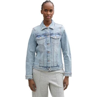 1045838 TOM TAILOR Denim kurtka dżinsowa damska, 10118 Used Light Stone Blue Denim, XS 1045838 TOM TAILOR Denim kurtka dżinsowa damska, 10118 Used Light Stone Blue Denim, XS