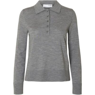 16098146-4785450 SELECTED FEMME Slfthea Ls Knit Merino Collar Neck Noos, Medium Grey Melange, XL 16098146-4785450 SELECTED FEMME Slfthea Ls Knit Merino Collar Neck Noos, Medium Grey Melange, XL