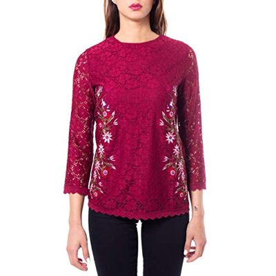 19WWBW693029XS-3029-EU XS Desigual Blouse Mila Koszula Damska, Czerwony (Mroczny Rojo 3029), XS 19WWBW693029XS-3029-EU XS Desigual Blouse Mila Koszula Damska, Czerwony (Mroczny Rojo 3029), XS