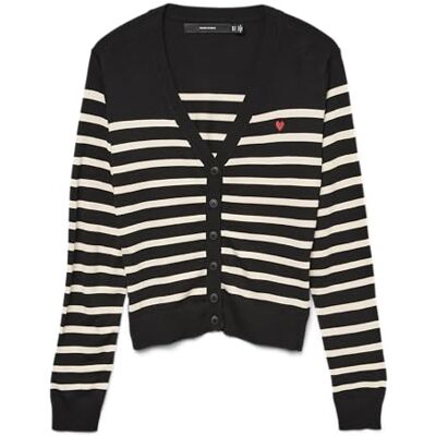 10331422-4799552 VERO MODA Damski kardigan Vmdory Ls z dekoltem w serek, czarny, S 10331422-4799552 VERO MODA Damski kardigan Vmdory Ls z dekoltem w serek, czarny, S