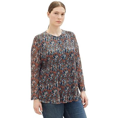 1039920 TOM TAILOR Damska koszulka z długim rękawem Plussize, 32370 granatowy mały Tie Dye Floral, 52 1039920 TOM TAILOR Damska koszulka z długim rękawem Plussize, 32370 granatowy mały Tie Dye Floral, 52