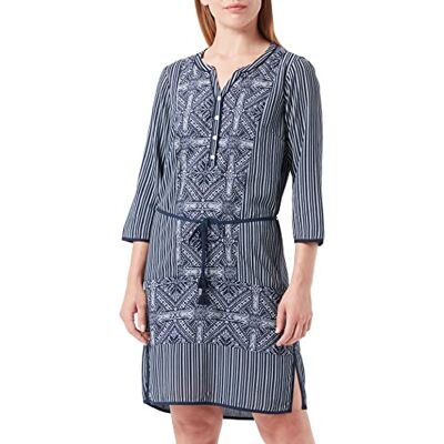 1027298 TOM TAILOR Damski Sukienka tunika z nadrukiem na całej powierzchni , 25701 Navy White Ethno Design, 42 1027298 TOM TAILOR Damski Sukienka tunika z nadrukiem na całej powierzchni , 25701 Navy White Ethno Design, 42
