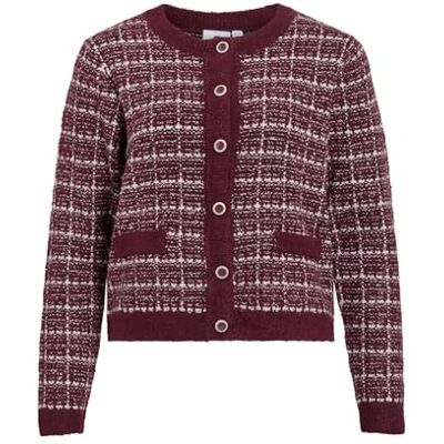 14092693-4886148 Viaudrey Check L/S Knit kardigan/Ka, Fig, XL 14092693-4886148 Viaudrey Check L/S Knit kardigan/Ka, Fig, XL