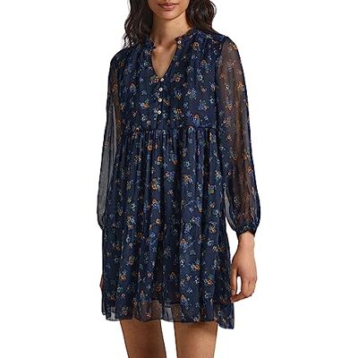 PL953394 Pepe Jeans Sukienka damska Ikaia Babydoll, Wielobarwny (Multi), S PL953394 Pepe Jeans Sukienka damska Ikaia Babydoll, Wielobarwny (Multi), S