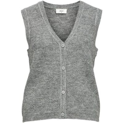 23045620-4638801 Object Kamizelka damska z dzianiny, Medium Grey Melange, S 23045620-4638801 Object Kamizelka damska z dzianiny, Medium Grey Melange, S