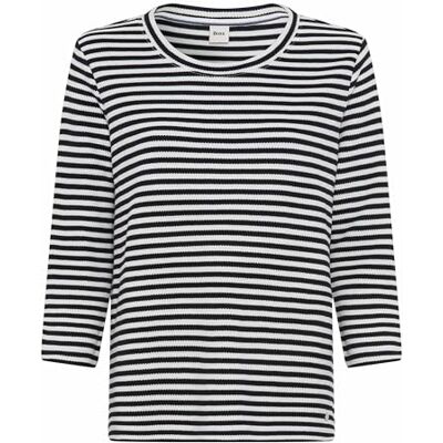 37-6838_90630000 BRAX Damski Style.Bonnie Cotton Structure Stripe T-Shirt, 22 granatowy, 36 37-6838_90630000 BRAX Damski Style.Bonnie Cotton Structure Stripe T-Shirt, 22 granatowy, 36