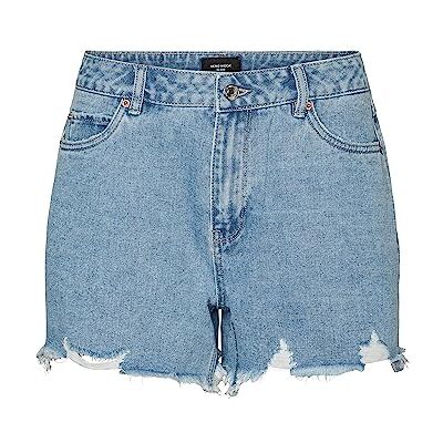 10286387 VERO MODA VMZURI HR Loose DST Mix NoOS Shorts, Light Blue Denim, XL, jasnoniebieski (light blue denim), XL 10286387 VERO MODA VMZURI HR Loose DST Mix NoOS Shorts, Light Blue Denim, XL, jasnoniebieski (light blue denim), XL